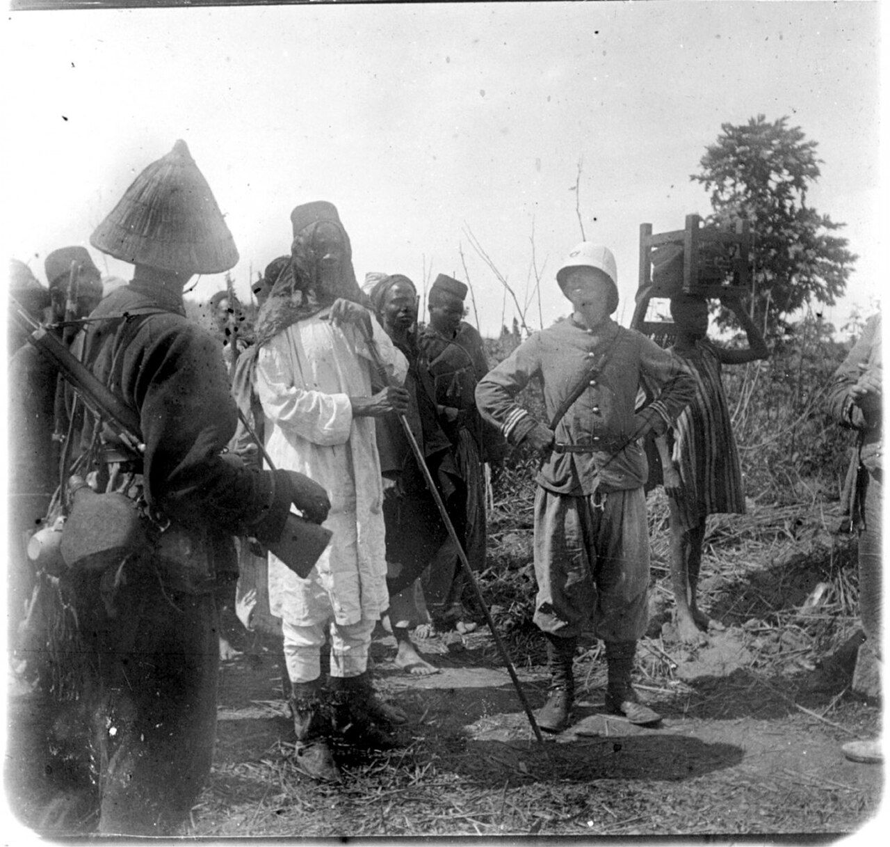 Le capitaine Gouraud et Samory prisonnier